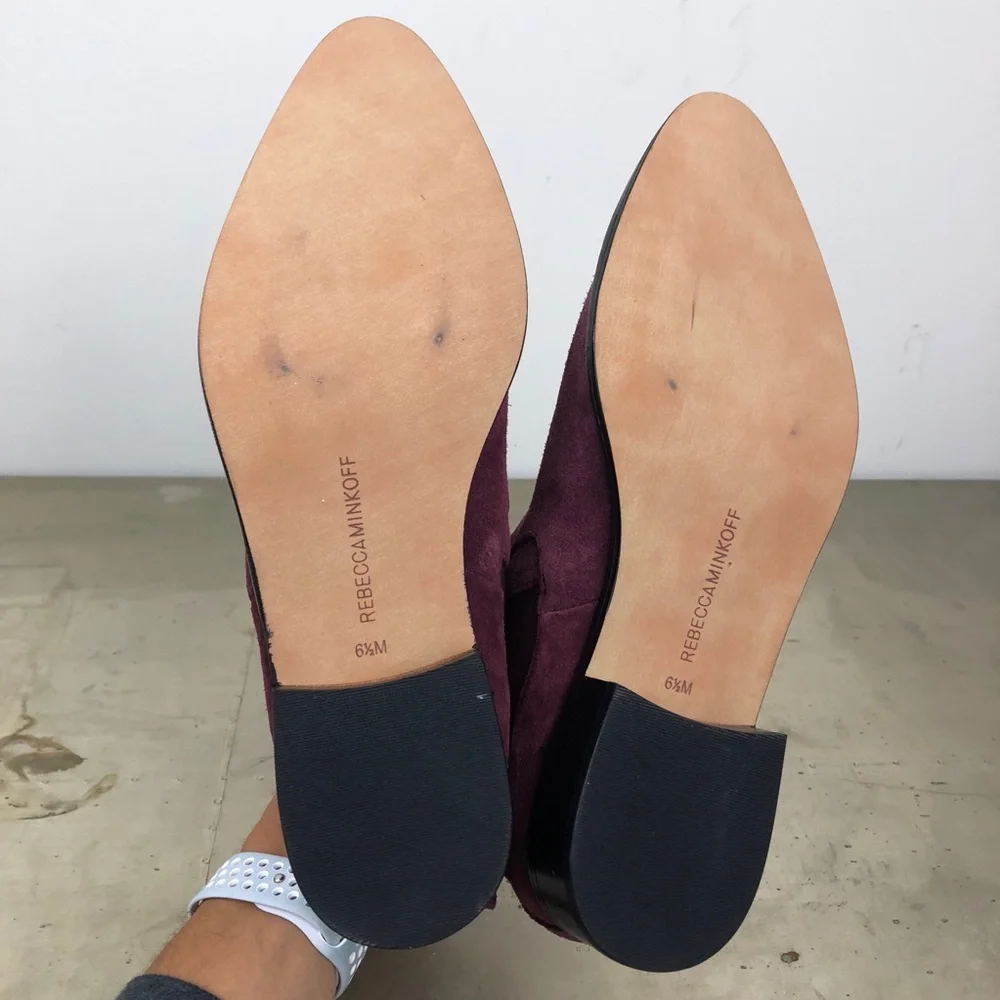 Rebecca Minkoff Maroon Jacy Ankle Boots